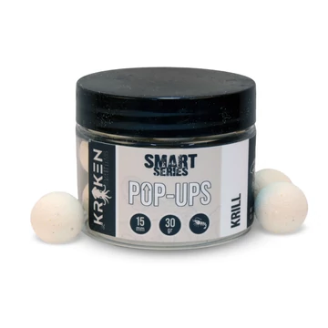 The Kraken Baits Smart Series Krill Fluo White Pop Ups 12/15/18mm méretekben