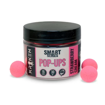 The Kraken Baits Smart Series Strawberry Cream Fluo Pink Pop Ups 12/15/18mm méretekben