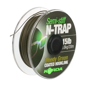 Korda N-Trap Semi Stiff Hooklink Weedy Green Bevonatos Előkezsinór