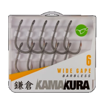 Korda Kamakura Wide Gape Barbless Szakáll Nélküli Horog