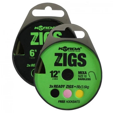 Korda Korda Ready Zigs Előkötött Horog (3db)