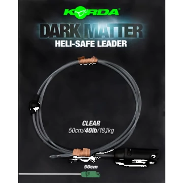 Korda Dark Matter Heli-Safe Leader Előkötött Előtét (40lb)