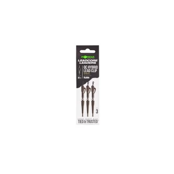 Korda Előkötött Leadcore Leader Hybrid Lead Clip QC Swivel (50cm, 3db)