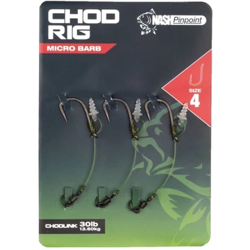Nash Pinpoint Chod Rig Előkötött Horog (3db)