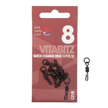 One More Cast Gyorscsatlakozós Forgókapocs Vitabits QC Ring Swivel (8db) - 8