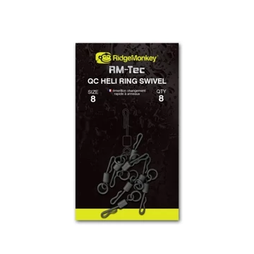 RidgeMonkey RM-Tec QC Heli Ring Swivel Karikás Gyorskapcsos Forgó