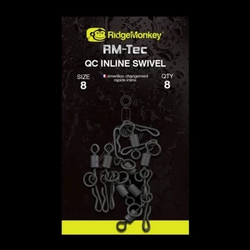 Ridgemonkey Rm-Tec Qc Inline Swivel Gyorskapcsos Karikás Forgó