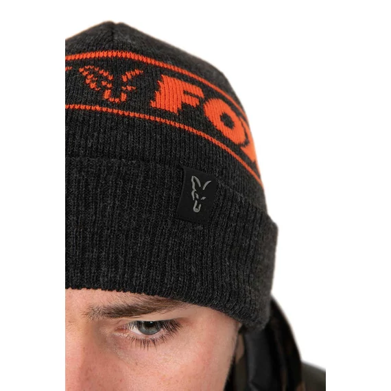Fox Sapka Collection Beanie Hat - Black & Orange