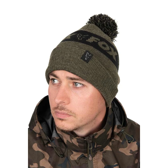 Fox Sapka Collection Bobble Hat - Green & Black