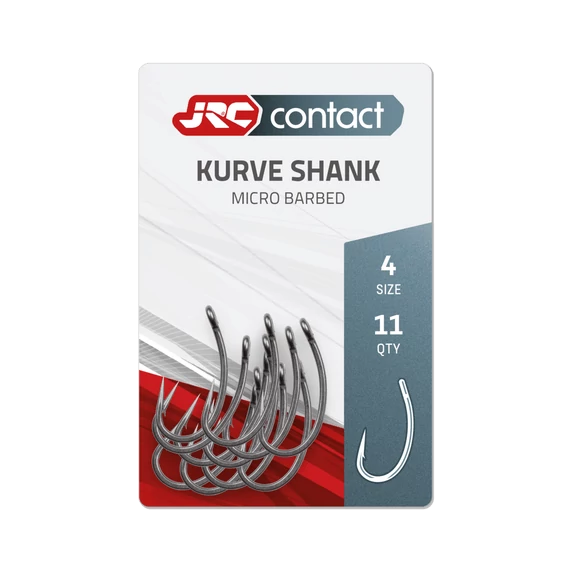JRC Horog Kurve Shank Carp Hooks (11db, Micro Barbed)
