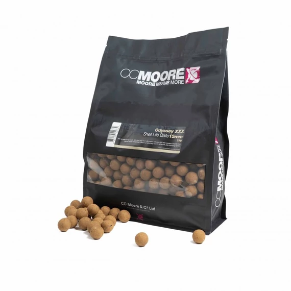 CC MOORE Odyssey XXX Shelf Life 15MM/1KG, 15MM/5KG Boilie - halas & kagylós ízvilágú bojli - 2 féle kiszerelésben