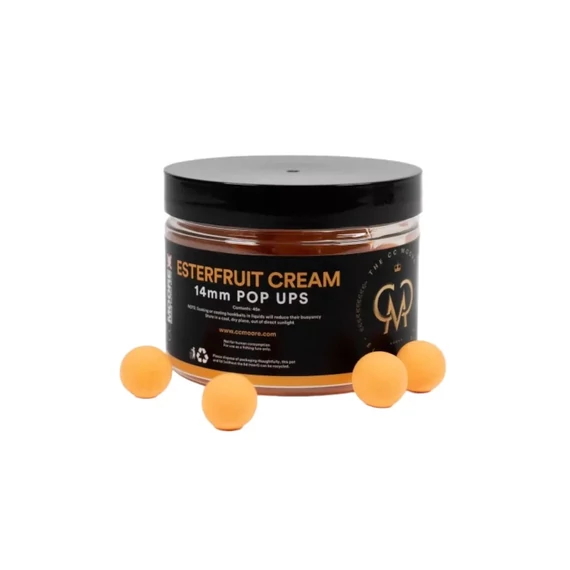CC Moore Elite Range Esterfruit-Cream Pop Ups  12mm, 14mm, 13x14mm (Plus) - CC Moore gyümölcsös, tejszínes & krémes (édes) ízvilágú lebegő horogcsali három méretben 12mm, 14mm, 13x14mm (plus)