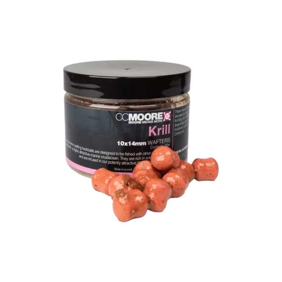 CC Moore Krill Wafters Hookbaits 10x14mm - CC Moore rákos ízvilágú könnyített, előáztatott horogcsali 10x14mm