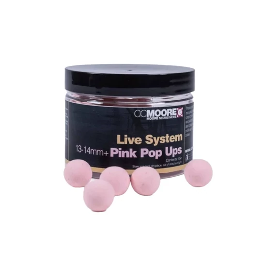 CC Moore Live System Pink 13-14mm Pop Ups - CC Moore édes & krémes ízvilágú lebegő horogcsali 13-14mm