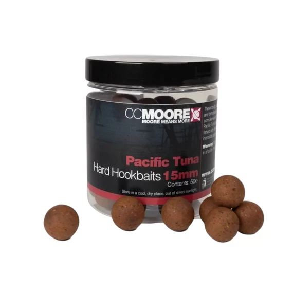 CC Moore Pacific Tuna Hard 18mm,  24mm Hookbaits - CC Moore kikeményített, tonhalas & pikáns ízvilágú horogcsali két méretben 18mm, 24mm