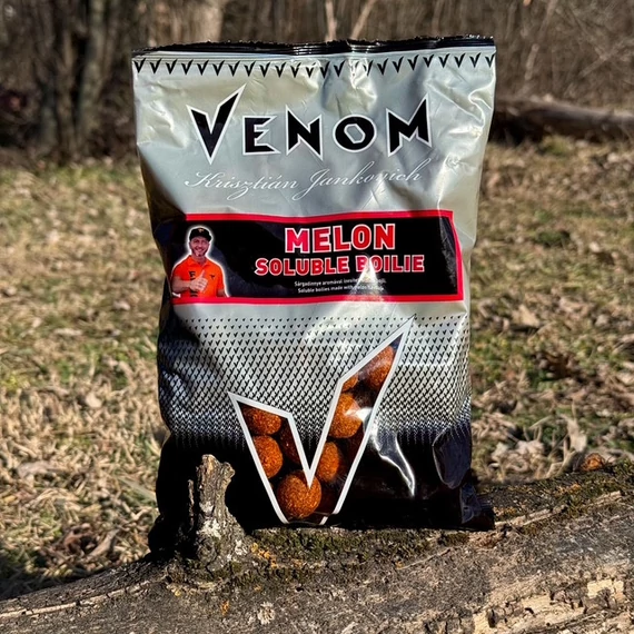 VENOM SOLUBLE BOILIE 20MM, 24MM MELON - Venom dinnye ízvilágú oldódó bojli két méretben: 20mm, 24mm