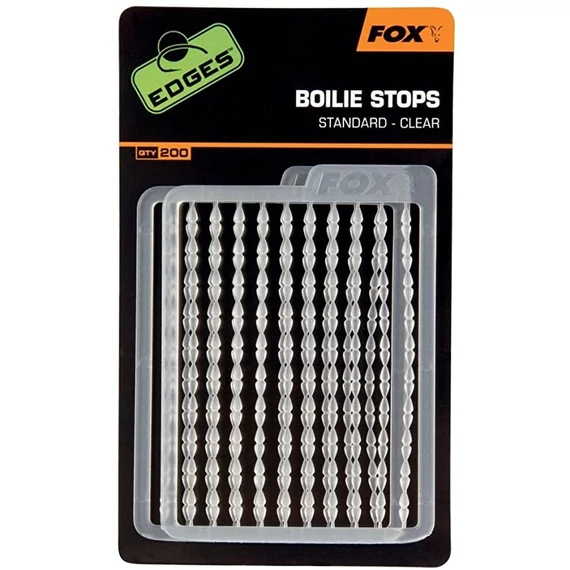 FOX Edges Boilie Stops Standard - bojli stopper áttetsző színben standard méretben
