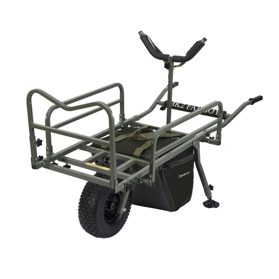 Carp Porter - MK2 Fat Boy Barrow (2 Boxes) - nagyméretű horgászfelszerelés hordozó-troli (két táskával) olíva zöld színben