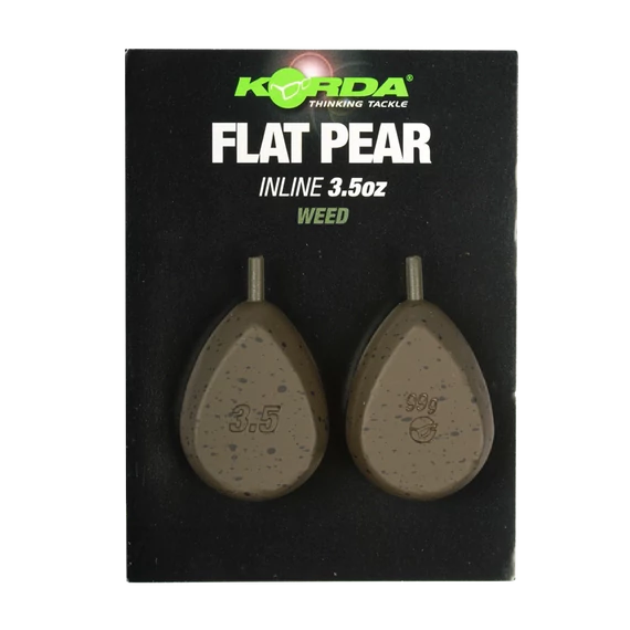 Korda Flat Pear Inline Blister 3.5 - 5 oz - inline ólom 98-142 gramm 2 db/csomag