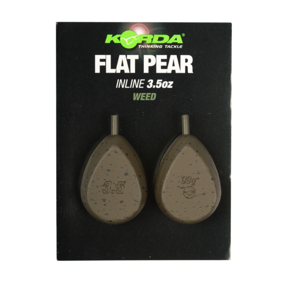 Korda Flat Pear Inline Blister 3.5 - 5 oz - inline ólom 98-142 gramm 2 db/csomag