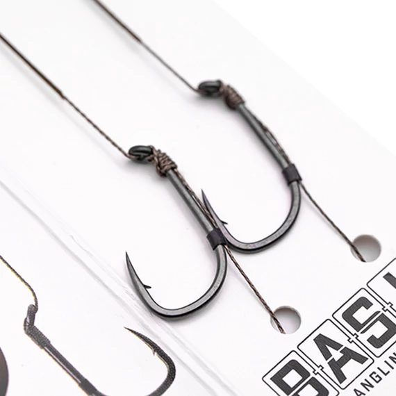 Korda BASIX Ready Tied Hair Rigs Wide Gape 4/6/8 Barbed - hajszállal kötött mikro szakállas kész horogelőkék 4, 6, 8-as Wide Gape horoggal