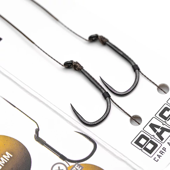 Korda BASIX Ready Tied Hair Rigs Wide Gape 4/6/8 Barbless - hajszállal kötött szakáll nélküli kész horogelőkék 4, 6, 8-as Wide Gape horoggal