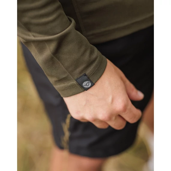 Korda Kool UPF Zip Jersey | Dark Olive S-XXXL - UV álló hosszúujjú felső S-XXXL-es méretekben