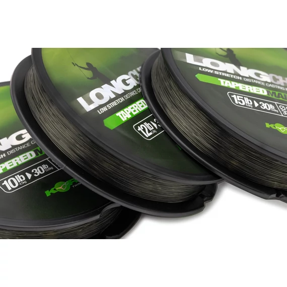 Korda LongChuck Tapered Mainline Green 10-30lb /12-30lb/15-30lb - Felvastagodó zöld monofil zsinór 3 féle méretben