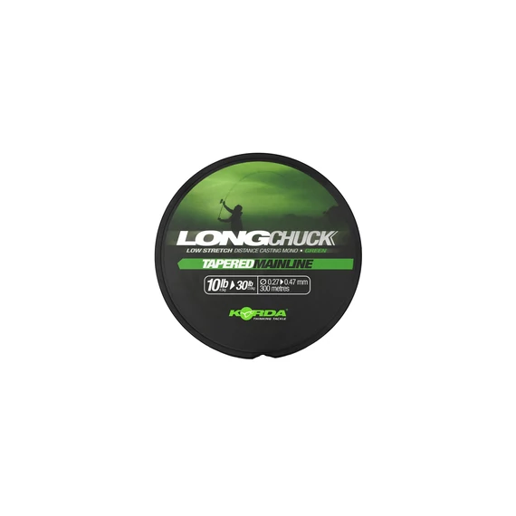 Korda LongChuck Tapered Mainline Green 10-30lb /12-30lb/15-30lb - Felvastagodó zöld monofil zsinór 3 féle méretben