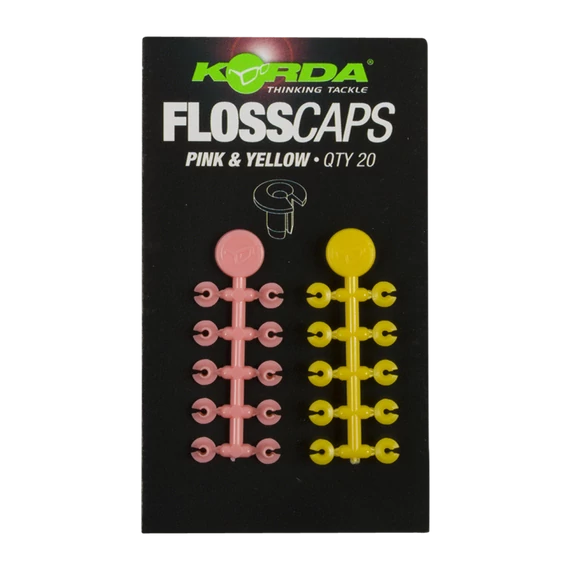 Korda Floss Caps Pink/Yellow - bojli stopper "pink/sárga" színben