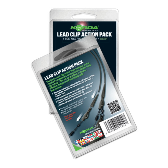 Korda Lead Clip Action Pack Silt - Iszap színű komplett ólomklipszes szerelék 5 db-os szett 