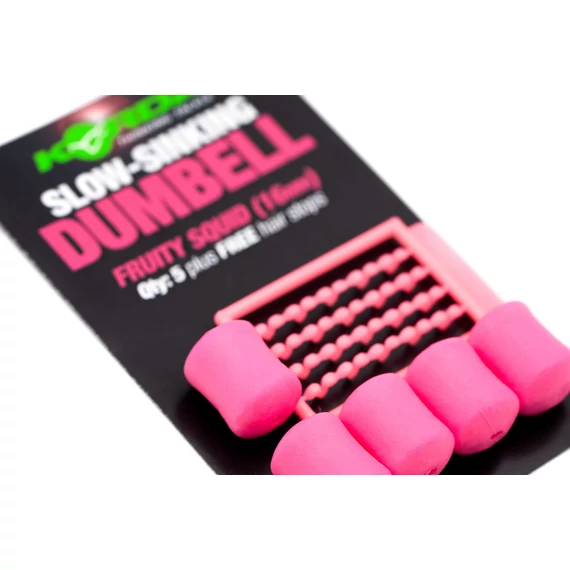 Korda Slow Sinking Dumbell (12mm) - lassan süllyedő gumi dumbell 4 féle ízben
