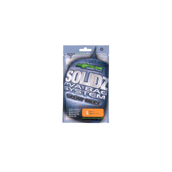 Korda Solidz Slow Melt PVA Bags XS/S/M/L - PVA lassan olvadó tasakok 4 féle méretben