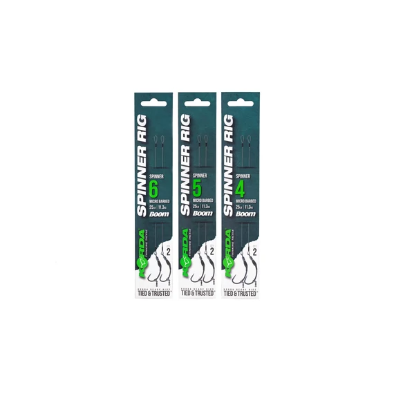 Korda Spinner Rig Spinner 4/5/6 25lb - készen kötött spinner rig 4-es, 5-ös vagy 6-os mikroszakállas spinner horoggal