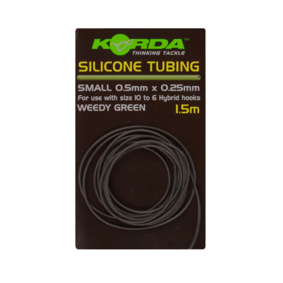 Korda Silicone Tubing Small Green - 6-10-ig horogméretekhez szilikon cső (S-méret) 0,5 mm zöld színben