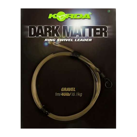 Korda Dark Matter QC Swivel Leader 40lb Gravel - leadcore helyetesítő gubacgátló 50cm "sóder" színben