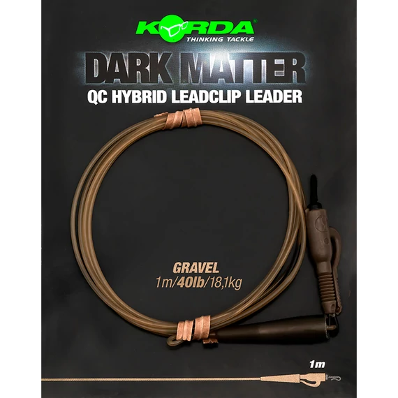 Korda Dark Matter Leader QC Hybrid Clip - Tungsten Leader Hybrid klipsszel 3 féle színben