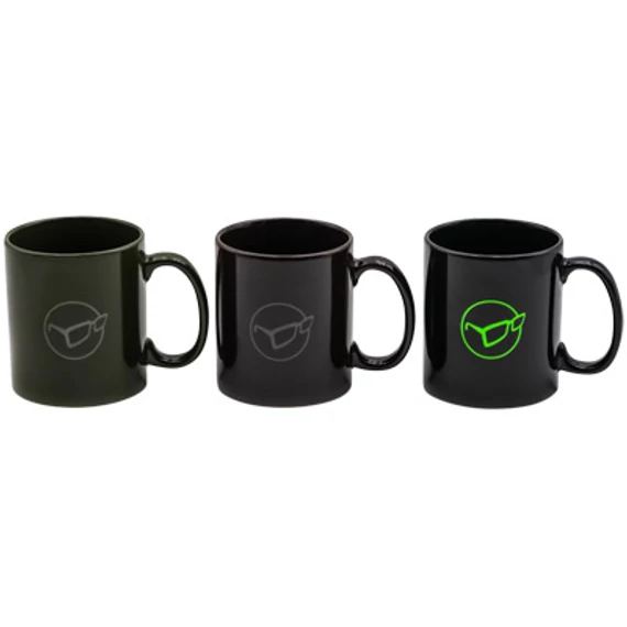 Korda Mug Glasses Logo - Korda logóval ellátott bögre fekete/olíva/burgundi színben