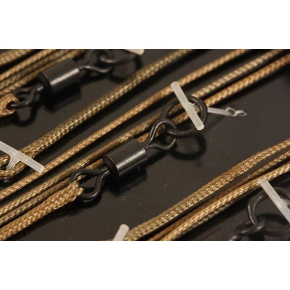 Korda Leadcore Leader Ring Swivel Leadcore Weed/Silt - ólombetétes zsinór forgóval (3db) 