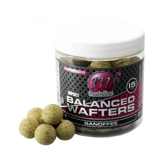 Mainline High Impact Balanced Wafters 15mm Banoffee - kikönnyített horogcsali 15 mm