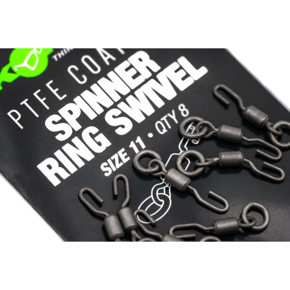 Korda PTFE Spinner Ring Swivel - gyorskapcsos forgó karikával 11-es méretben