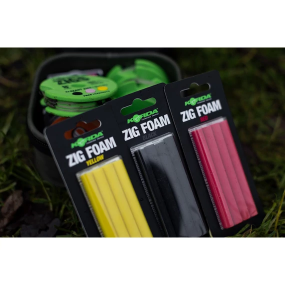 Korda Zig Foam I Red I Yellow I Black - úszó habszivacs Zig-horgászathoz 3 féle színben