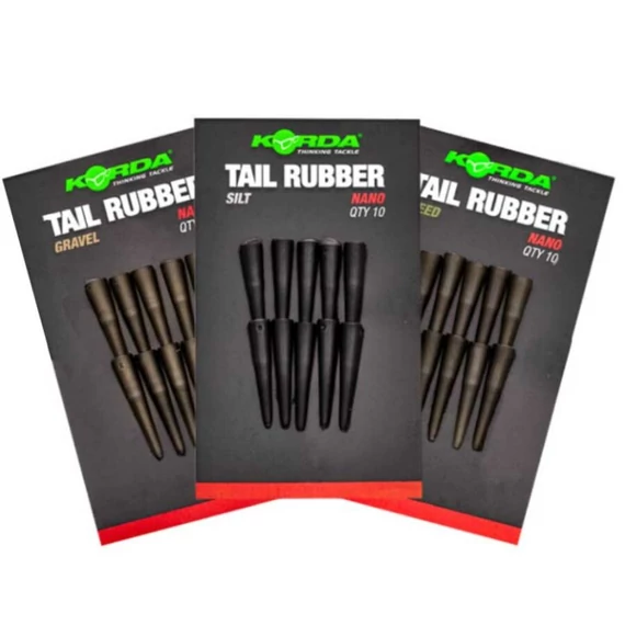 Korda Tail Rubber Nano Gravel/Silt/Weed - nano gumiharang 3 féle színben