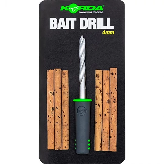 Korda Bait Drill 4mm/6mm/8mm - csalifúró parafa rudakkal 3 féle méretben