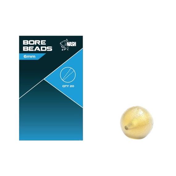 NASH Bore Beads 3MM, 6MM - gumigyöngy - 2 féle méretben
