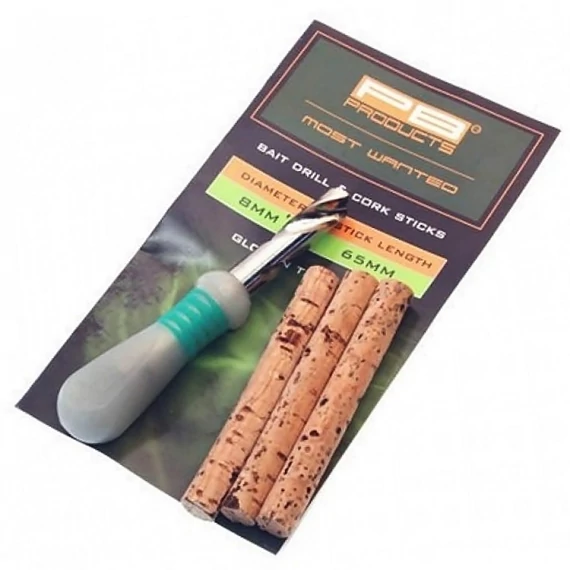 PB Products Bait Drill & Cork Sticks - parafa fúró parafával 6mm vagy 8mm-es