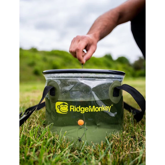 RidgeMonkey Perspective Collapsible Bucket - átlátszó vödör 10 literes