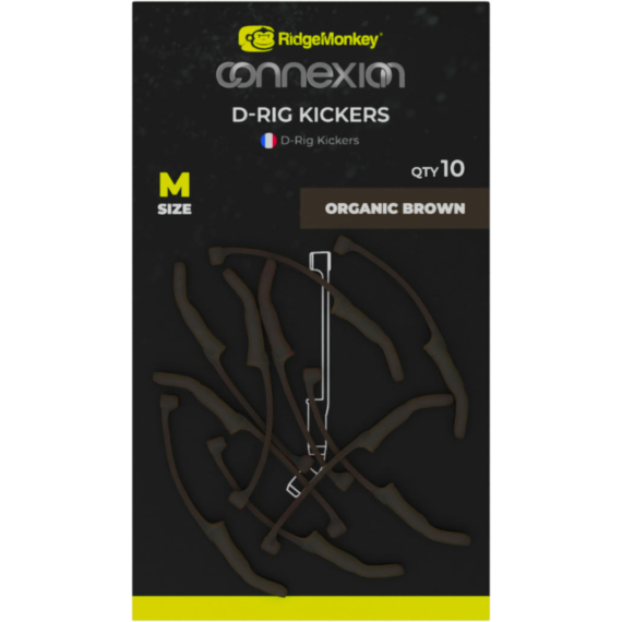 RidgeMonkey Connexion D-Rig Kickers Medium Organic Brown - közepes méretű barna horogbefordító