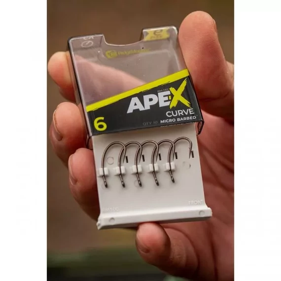 RidgeMonkey Ape-X Curve Barbed Size 4/6/8 - szakállas horgok 4,6,8-as méretekben