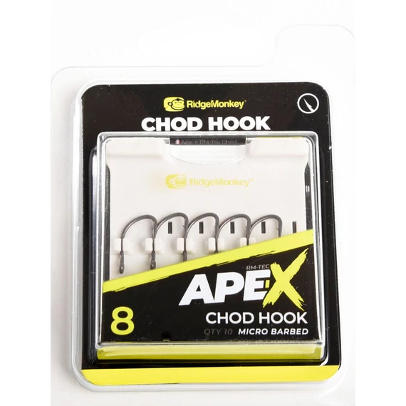 RidgeMonkey Ape-X Chod Barbed Size 5/6/8 - szakállas horgok 5,6,8-as méretben
